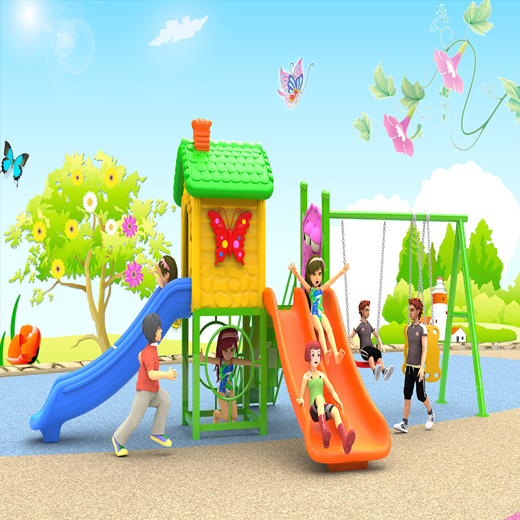 2020 new color good quality  paradise park outdoor playground with plastic children slide manufactured  in china