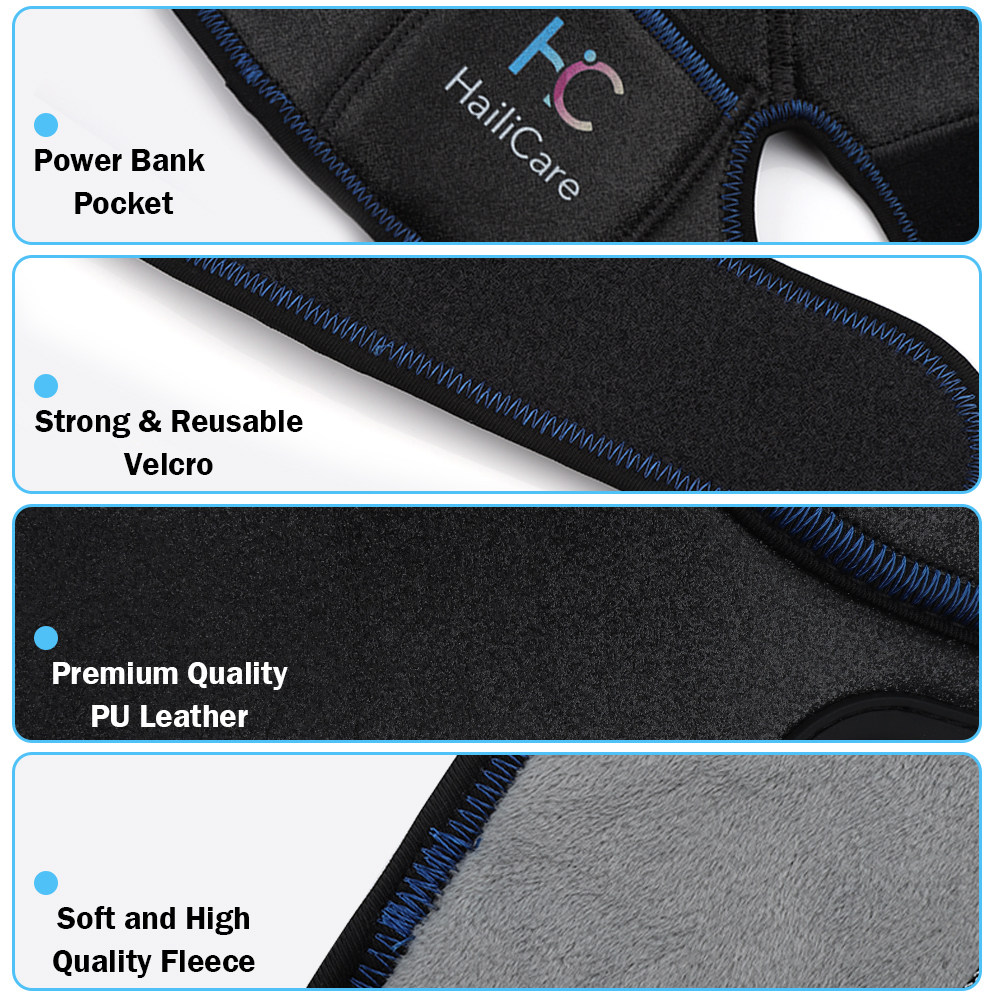 Hailicare Physiotherapy Knee Arthritis Elbow Pain Rheumatism Vibration Infrared Heated Therapy Knee Massager