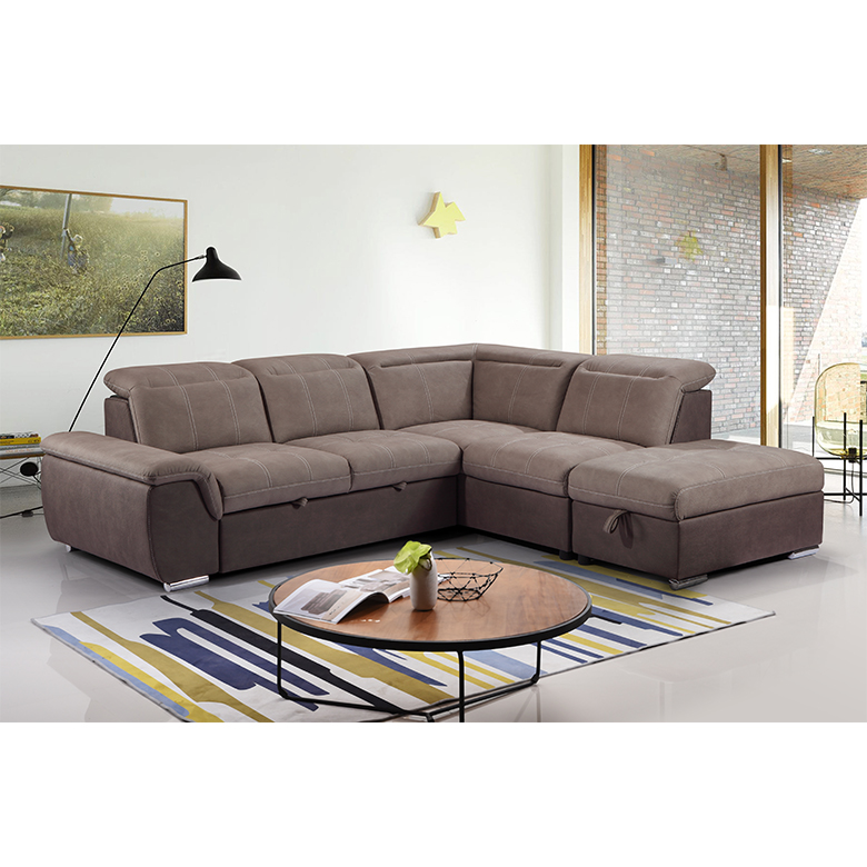Modern living room sofa furniture with plastic leg High quality  leather folding bed sofa
