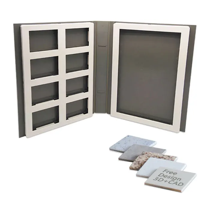 Textile Granite Marble Plastic Fabric Carpet Sample Book Case Stone Display Box