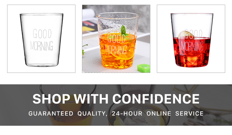 Stocked 400ml capacity Customized Logo Acceptable  Borosilicate glass water cup