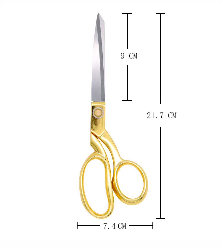 Gold plated heavy duty stainless steel paper fabric craft sewing tailor scissors