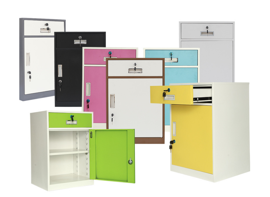 현대 한 서랍 저장 장치 강철 침대 옆 장 침실 가정 가구 0