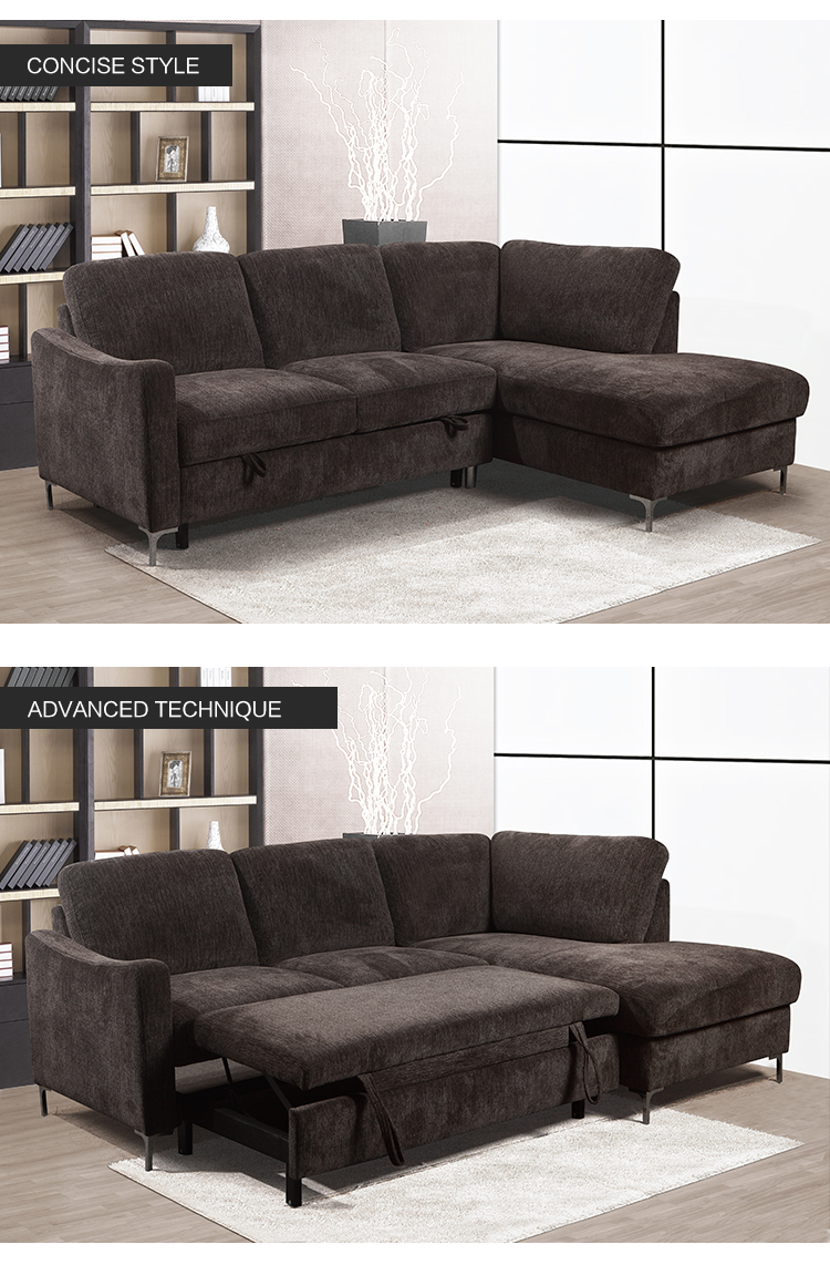 Hot sale Top quality furniture for Living room fabric sofa set L shaped corner sofa bed