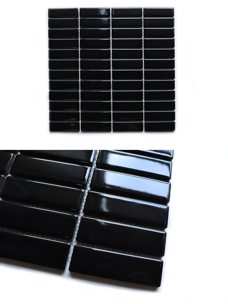 294*298mm Shower Wall Linear Ceramic Wall Tile Strip Mosaic