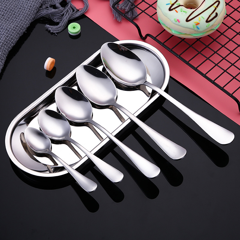 Metal Stainless Steel Serving/Dessert/Long Engraved Tea Spoon Promotion Gift Chinese