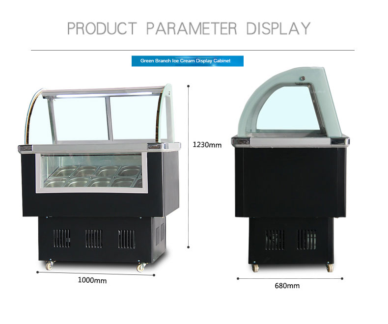 Ice cream freezer display cabinet cooler