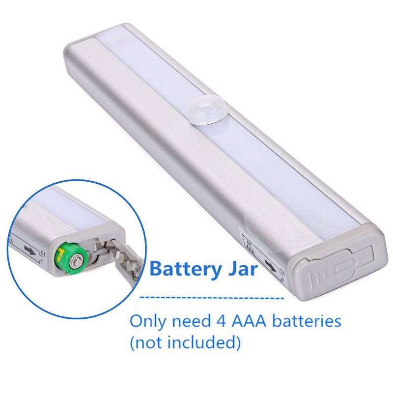 Lampe LED Sans Fil Avec Détecteur De Mouvement PIR, 10LED, Pour Placard, éclairage D'armoire