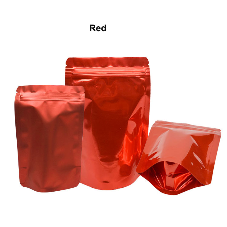 custom different color size printing matt gloss stand up pouch ziplock packaging bags