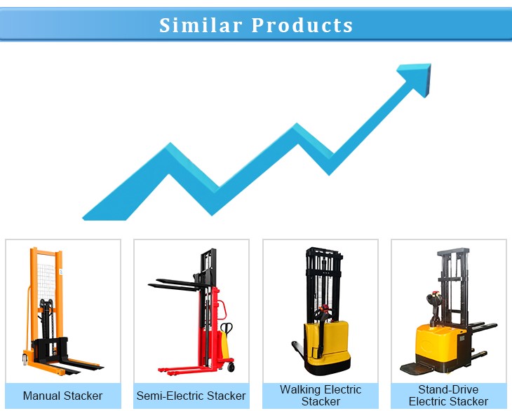 Pallet Lifter for Sale Counterbalance Pallet Stacker 1T 2T 3T Walking Electric Stacker Electric Forklift
