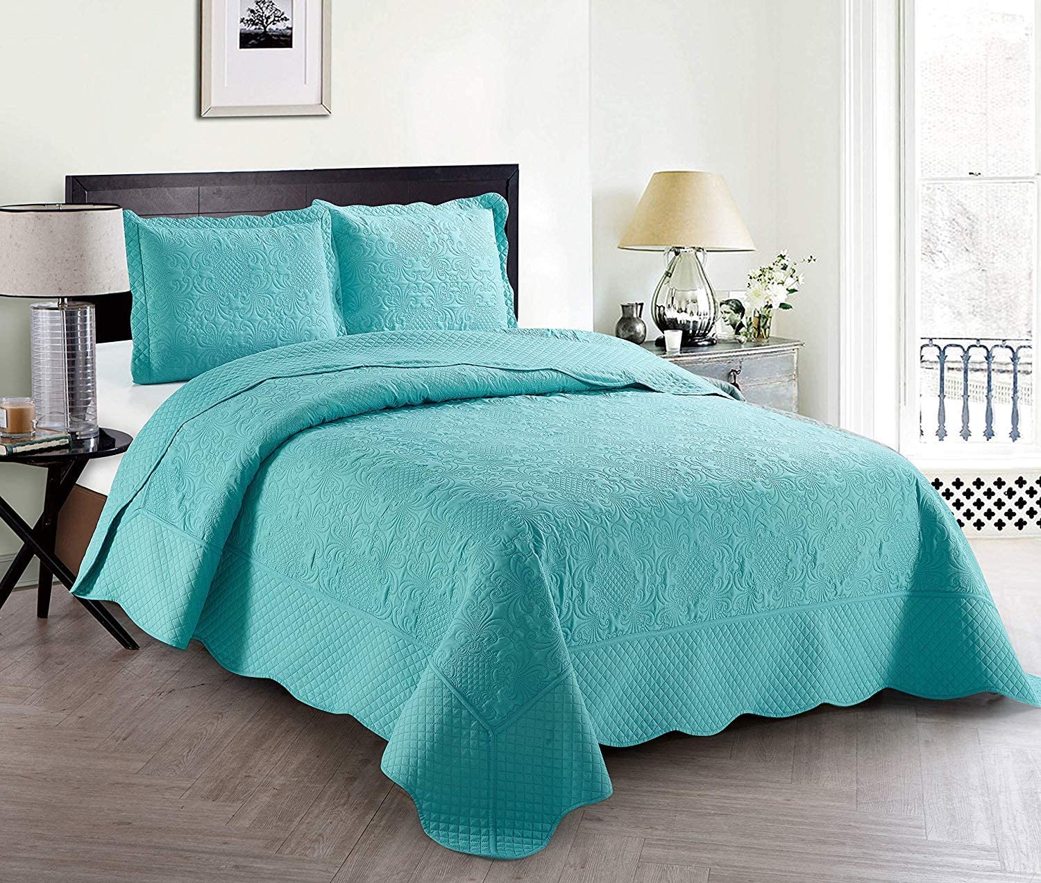 Hot Selling Good Quality set of bed linen Fabric Ultrasonic Quilt