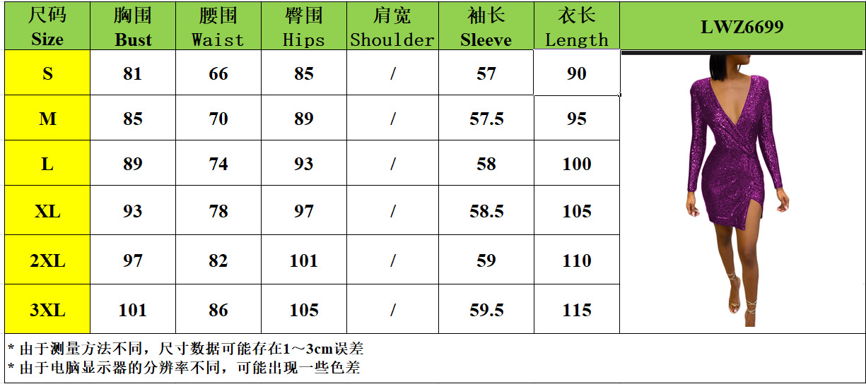 2020 fashion long sleeve v neck lady elegant mini sexy party women sequin dress