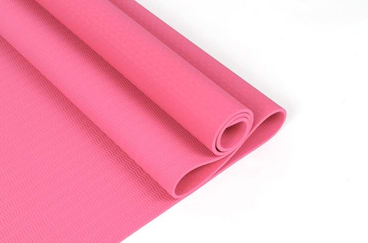 नई डिजाइन बैंगनी कस्टम टीपीई योग मैट इको फ्रेंडली 183 * 61 सेमी 3