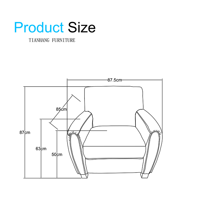 Modern Comfortable relax  sofa chair Hotel lounge single seat living room sofa chair