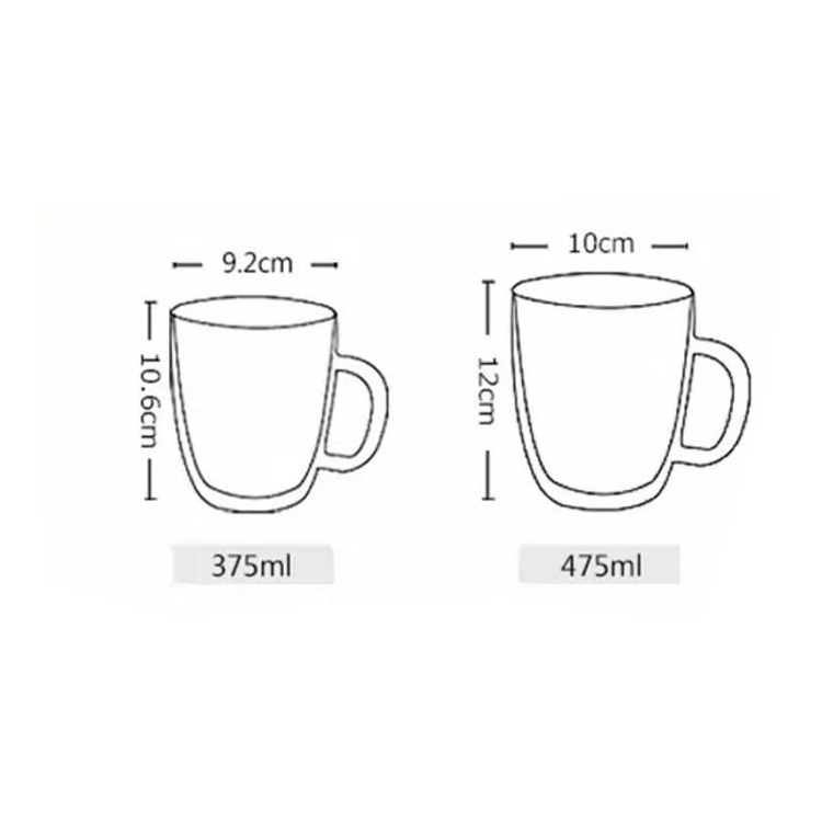 Double Wall Glass Tea Cup With Cover Juice Mug High Borosilicate