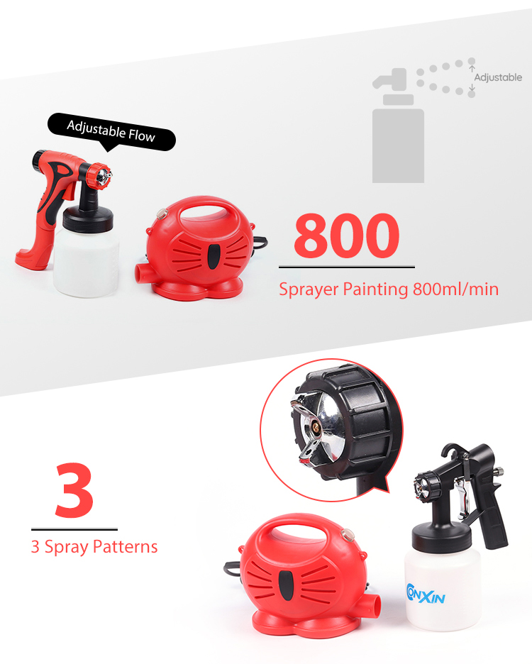Conxin 800ml Handheld Light duty Colour Paint Sprayer Gun Spray Nozzle