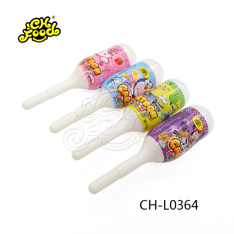 Tongue Shape Hard Candy Lollipop With Mini Ball Candy