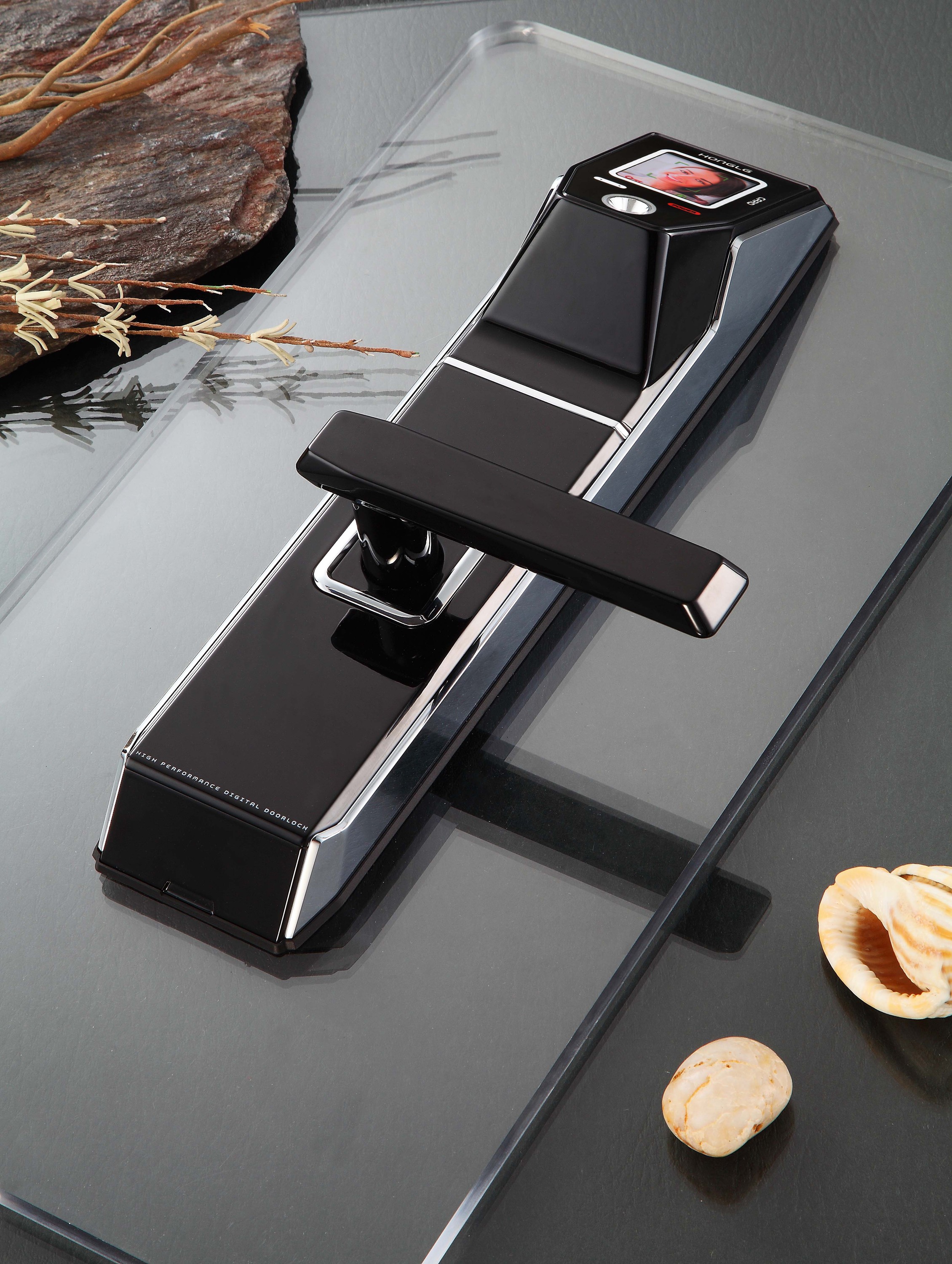 Tediton Smart Face Recognition Digital Door Handle Lock with Fingerprint Code Card Key