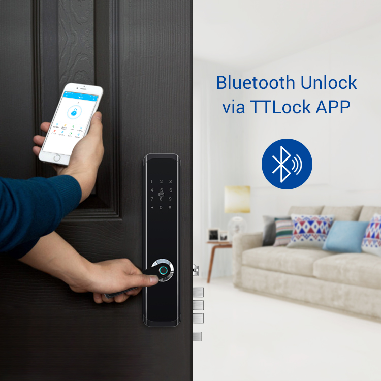 Tediton Smart Life Keyless Digital Electronic Biometric Fingerprint WiFi Tuya APP Smart Door Lock