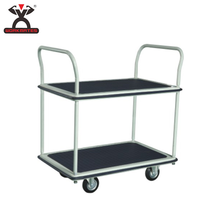 Stainless steel 300kg mute foldable hand platform cart trolley folding heavy duty industrial trolleys