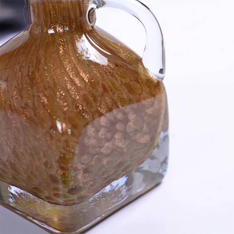 Mini small color european style hand made art  decoration thick bottom flower glass vase package