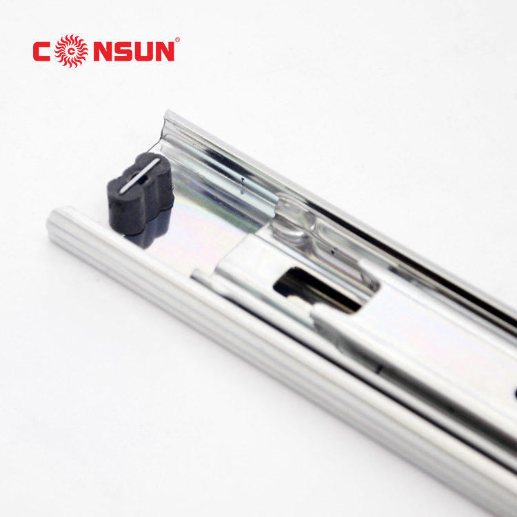 40mm width full extension ball bearing  slide zinc plated or black color different thickness one set one polybag