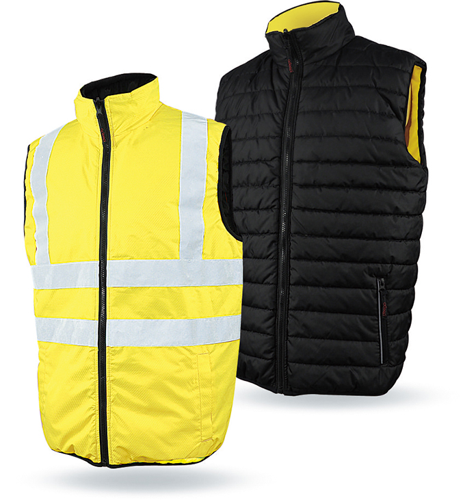Coated Warm Vest Jacket Customized High Quality Hi-vis Safety Waterproof Windproof Pu High Reflective Poly/tc Tape Water Proof