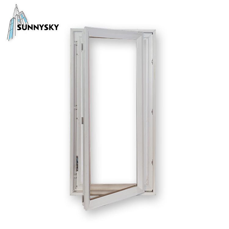 New design vinyl price casement UPVC window with mosquito net