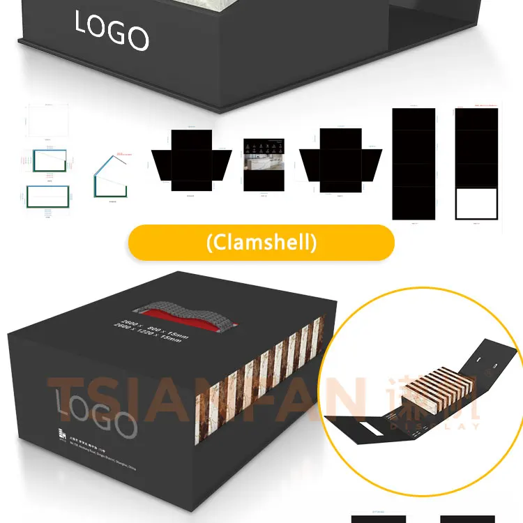 Hot Factory Ngc Slab Boxes Graded For Samples Foshan Quartz Paper Stone Sample Display Foam Box Tile