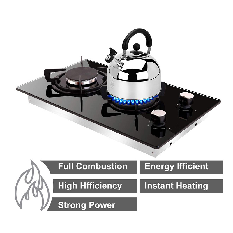 Chinese Manufacturers Direct Sales Built-in 2 Burners Cooktops Two Burner Gas Stove
