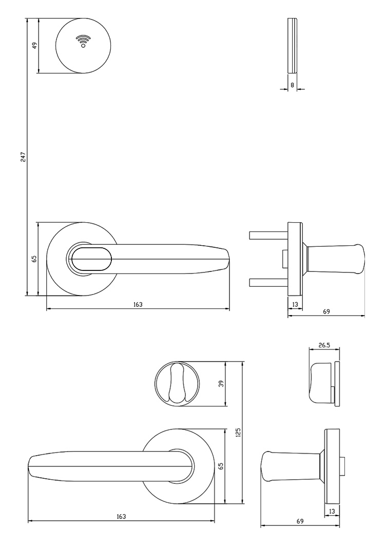 High Quality Hotel Room System Electronic Door Lock Hotel with Rfid Card