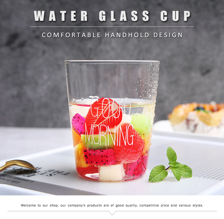 Stocked 400ml capacity Customized Logo Acceptable  Borosilicate glass water cup