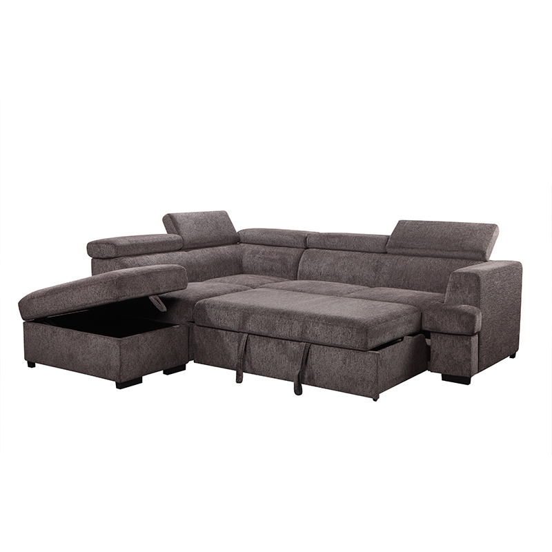 Modern Simple Fabric Living Room L sharp sleeper sofa set Furniture Sofa with pull out bed