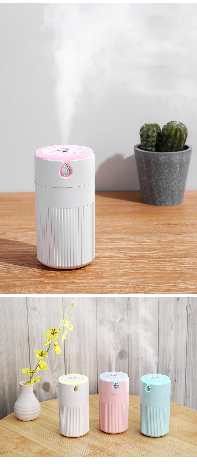 Ultrasonic USB Car Air Humidifier and mini aromatic large humidifier with 420ml