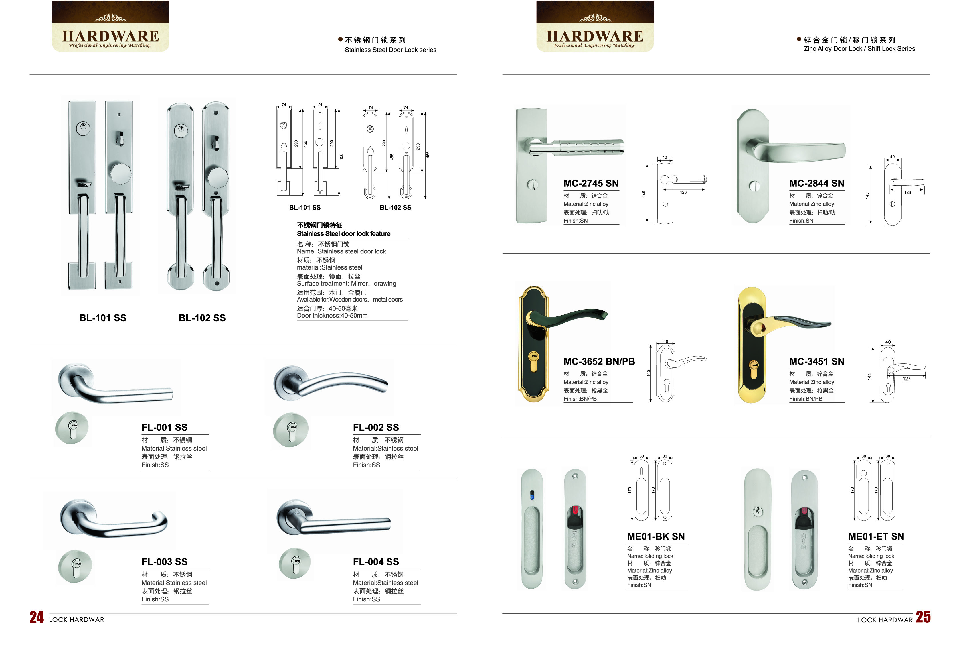 suppliers panel door lock with key Aluminum housing stainless steel insert hotel residential panel lock handle lock