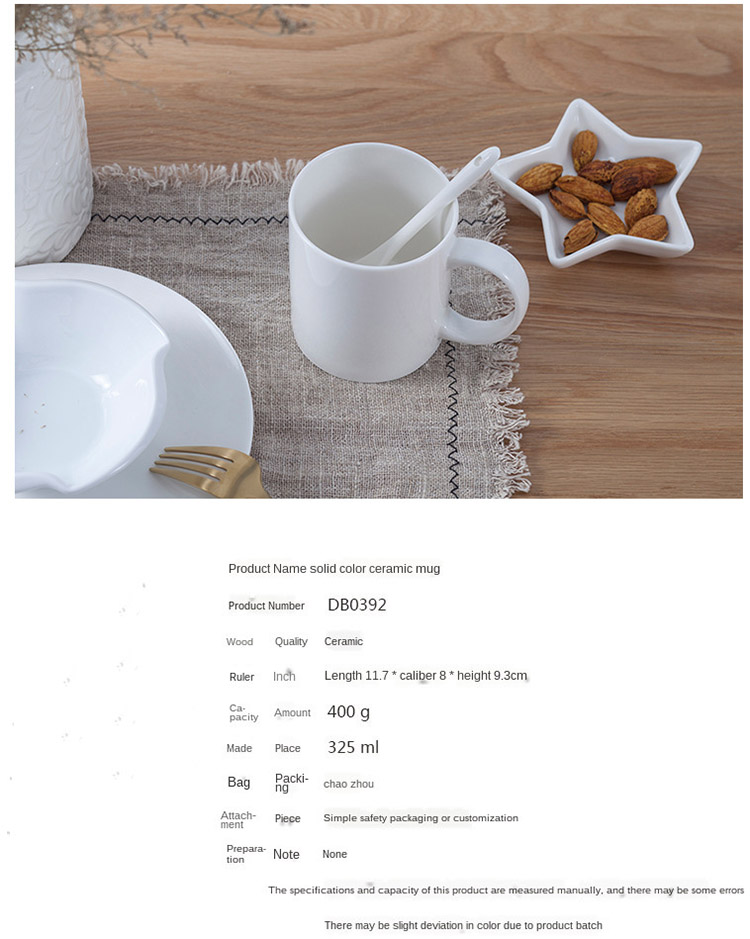 Popular High Quality 11oz White Blank Color Changing Ceramic Coffee Milk Water Mug Plain White Cup For Sublimation