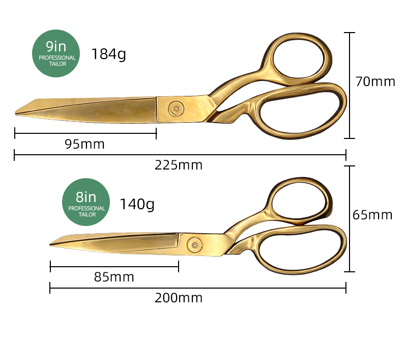 all stainless steel fabric professional dressmaking shears 8 high carbon plated golden tailor scissors