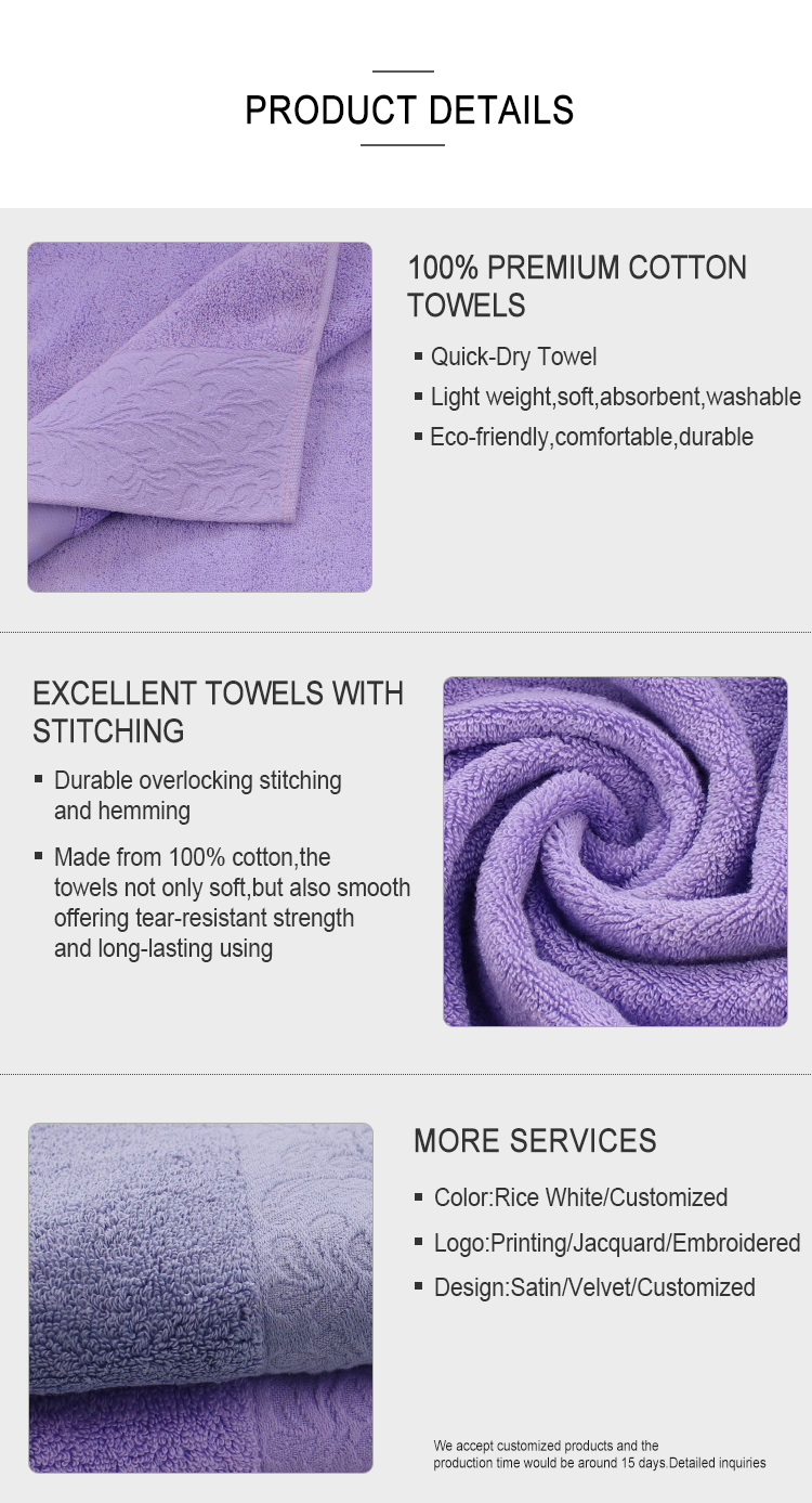 Soft Luxury 100% Organic Cotton Fashion Satin Design Cheap Serviettes Eponge De Visage Face Towels