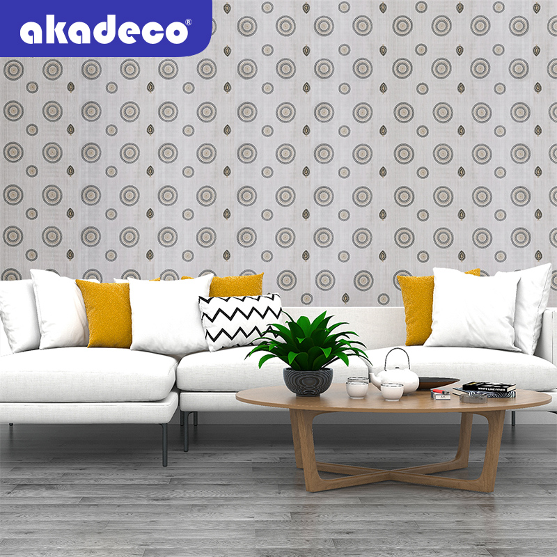 Akadeco modern flower design peel and stick home decoration self adhesive pvc wallpaper