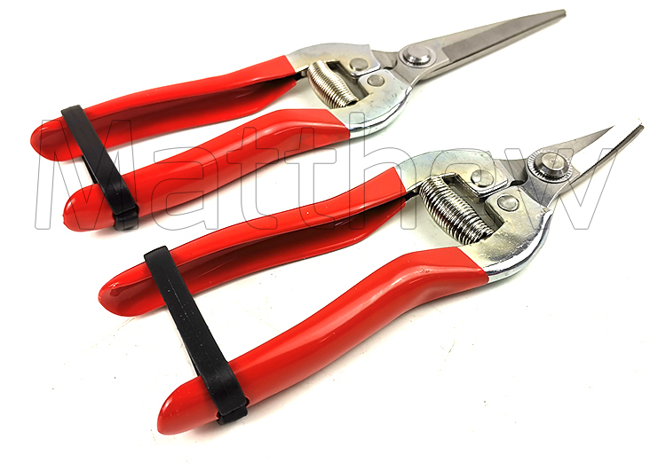 Chrome Plated Fruit Pick Up Garden Scissor Pruning Shear with Soft PVC coated Handle