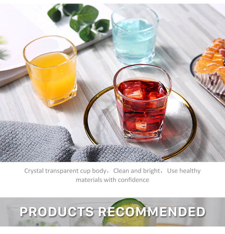 250ml High Quality Custom Logo Tea Coffee Cup Restaurant Clear Whiskey Drinking Beer Water Cheap Glass Cup