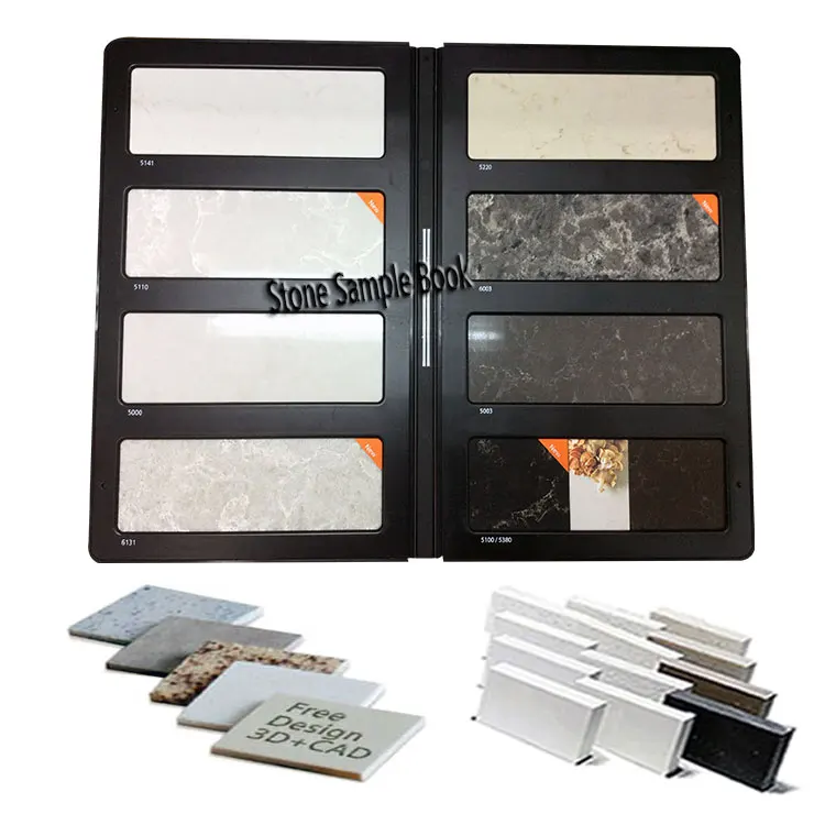 Flip Poster Rug Custom Video Room Shelve Perfume Box Aluminum Tray Rock Booklet Wholesale Display Case Stone Sample