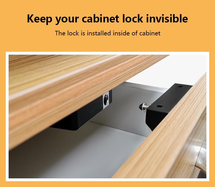 Tediton Invisible Hidden Digital Cabinet Lock for Drawer file metal cabinet