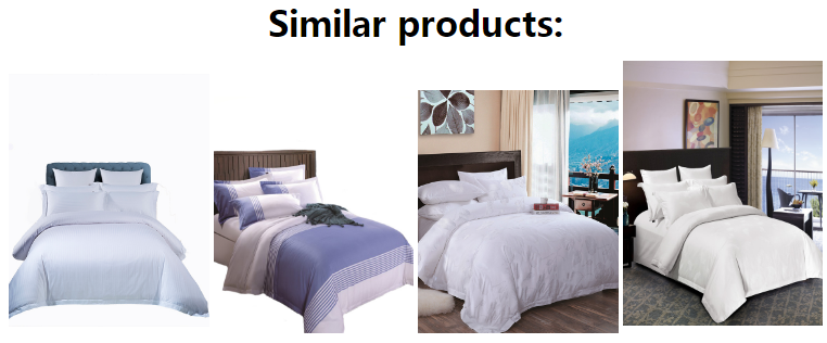 Hot selling  white 60s 300TC Satin Oxford style hotel linen duvet cover for hotel