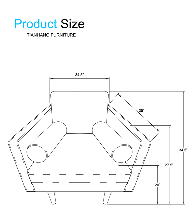 Single chair sofa Modern Wholesale living room sofa furniture Leisure cushion for hotel