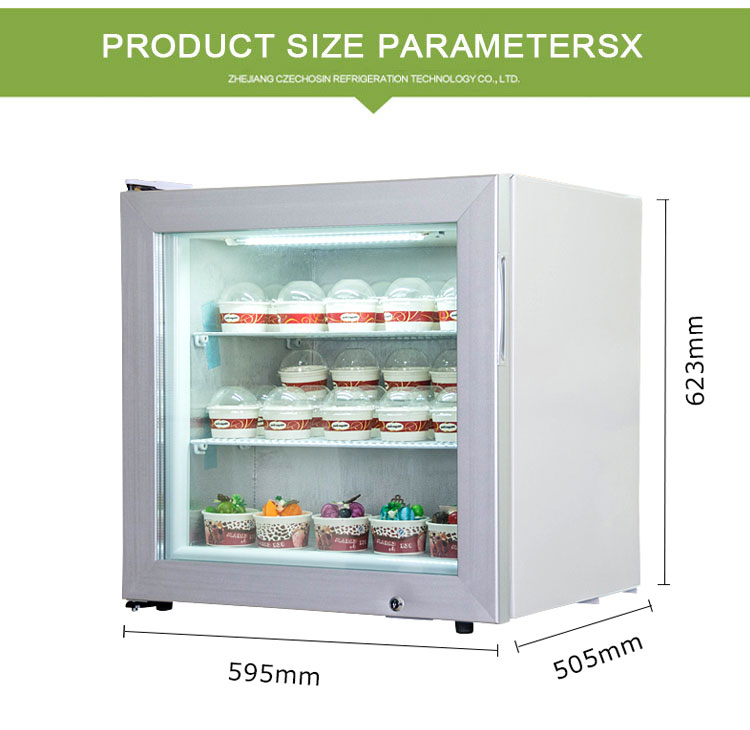 Ice cream refrigerated display case refrigerator