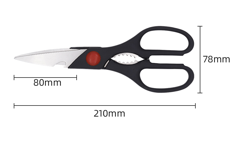 stainless steel vegetables seafood poultry shears walnut clamp kitchen scissors