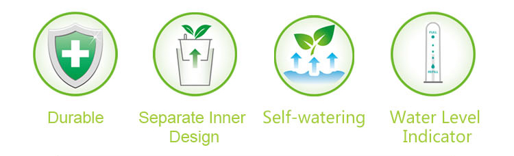 Manufacturers Wholesale Large Big Stand Square White Plastic Garden Outdoor Planters Flower Plant Pots