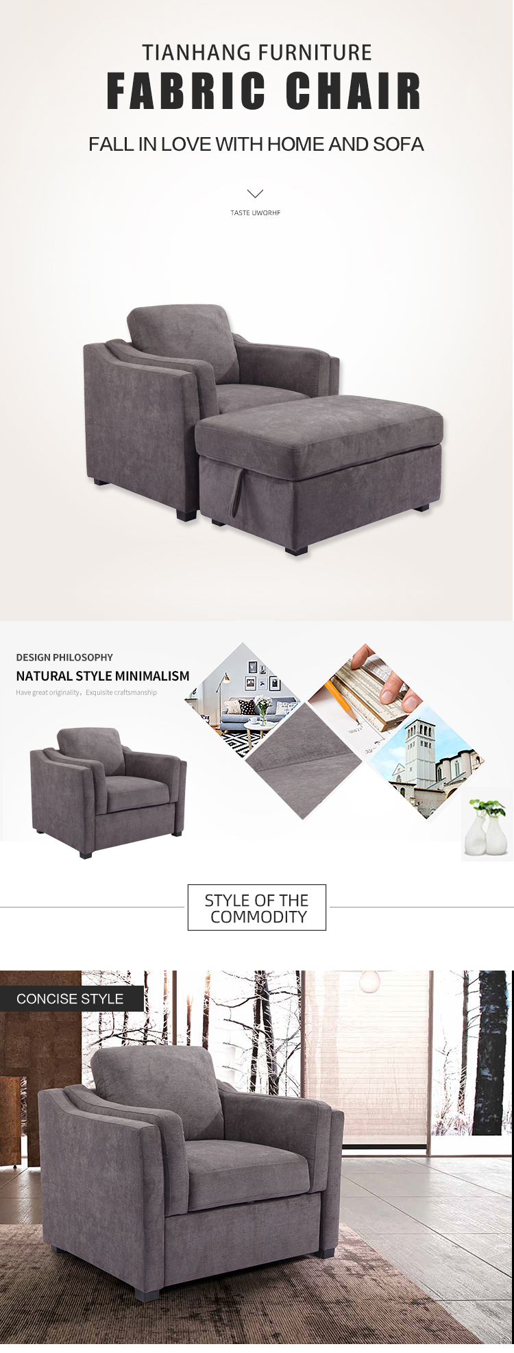 Modern design Living room sofa furniture Lounge accent Single seat sofa chair