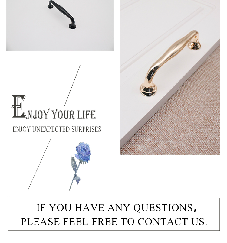 American Country Style Black Color Hand Drawer Handle , Stock Zinc Alloy Kitchen Cabinet Door Handle //